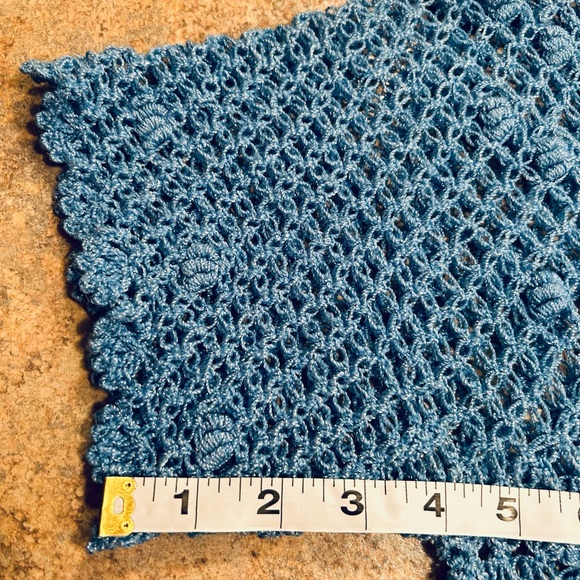 48.Women’s Vintage Hand Knitted Crochet Summer top.Size S - Picture 6 of 9